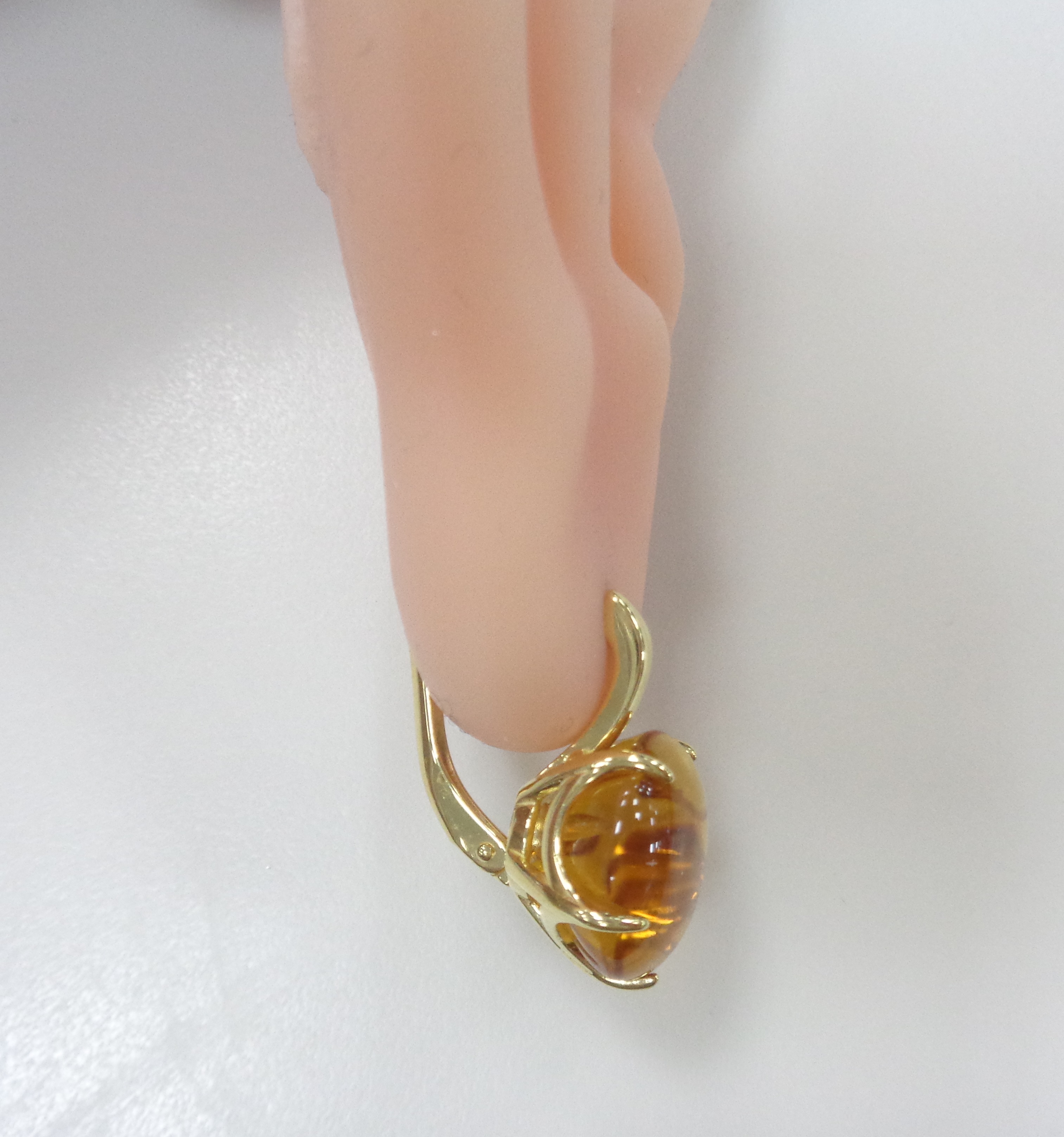 Серебряные серьги с цитринами